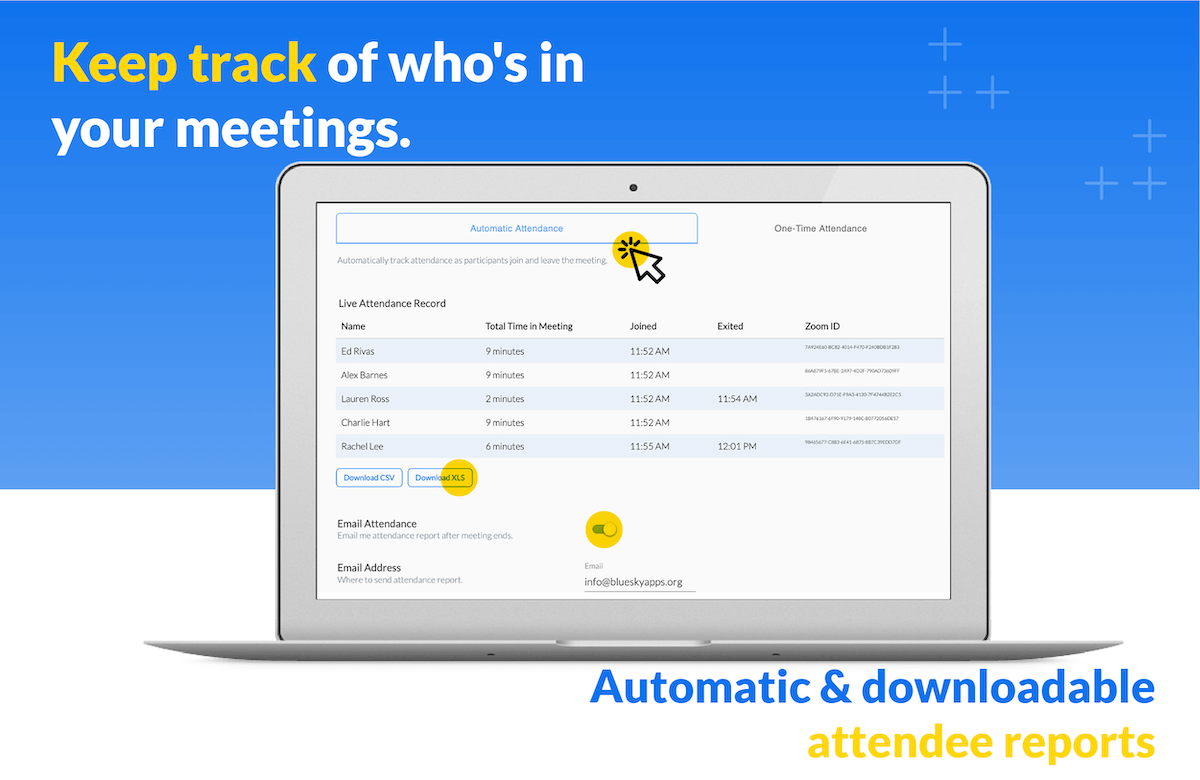 Attendance Taker - Automatic Attendee Reports